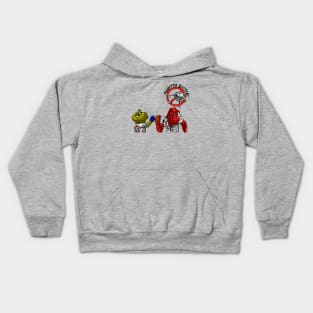 grass arts presents, monster busters Kids Hoodie